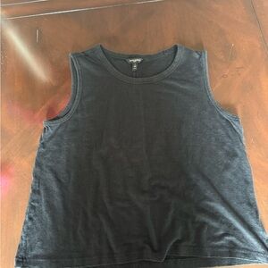 Banana Republic Black Linen Crew Neck Tank
